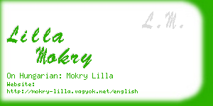 lilla mokry business card